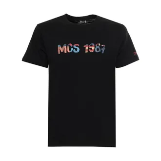 MCS T-Shirts, male, Black, Size: 2XL Cotton Round Neck T-shirt
