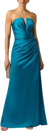 Adrianna Papell Textured Crepe Long Dress