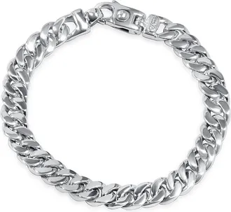 Pompeii3 Braccio Mens 36 Gram Cuban Link Solid Silver Bracelet 8.5 Size: 8.5