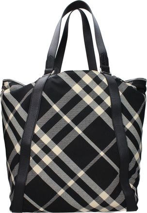 Burberry Zwarte Lederen Schoudertas