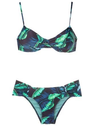 Lygia & Nanny Set bikini con stampa Vitória - Blu