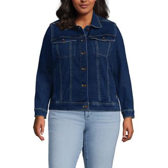 Lands End Denim Trucker Jacket in Crawford Wash at Nordstrom, Size 3 X