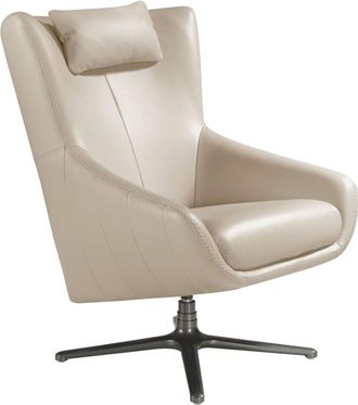 Angel Cerd&aacute; Sill&oacute;n giratorio piel gris taupe