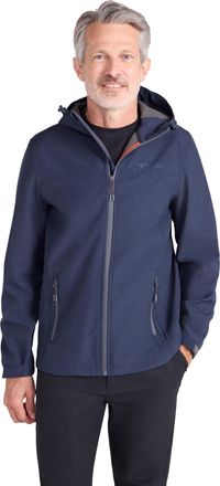 Mountain Warehouse Reykjavik Textured Mens Windproof Softshell - Water-resistant Fleece Lined Rain Jacket with Adjustable Fit - Spring Summer Walking, Outdoors & Hiking 
