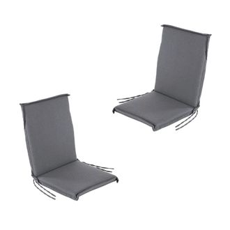 ED&Egrave;N JARD&Iacute; Pack de 2 cojines para sill&oacute;n de jard&iacute;n reclinable olefin gris