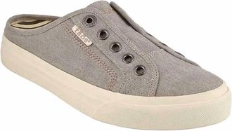 Taos Womens Ez Soul Slip-On Sneaker In Grey Wash Canvas