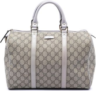 Gucci Pre-owned Womens Medium Gg Supreme Joy Boston Bag - Light Grey Textile - One Size