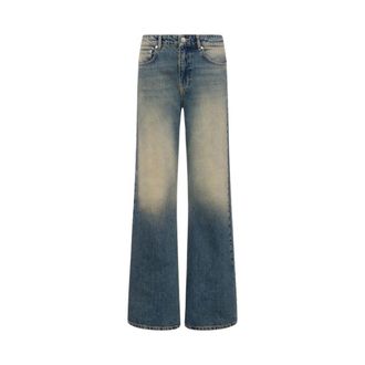 Moschino Flared Jeans, female, Blue, Size: W30 Cotton denim flare pants