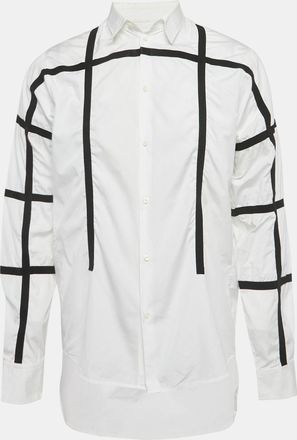 Dsquared2 White Tape Trim Cotton Shirt