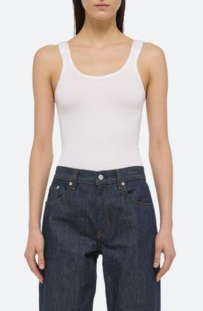 Helmut Lang Scoop Neck Rib Tank in White - 100 at Nordstrom Rack, Size Xx-Small