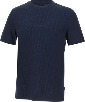 HUGO BOSS Thompson T-shirt - Heren - T-shirts - Blauw - L - Katoen - Tops