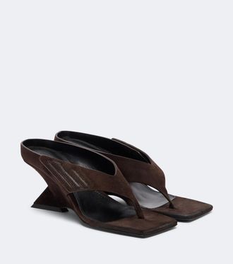 The Attico Cheope suede thong sandals