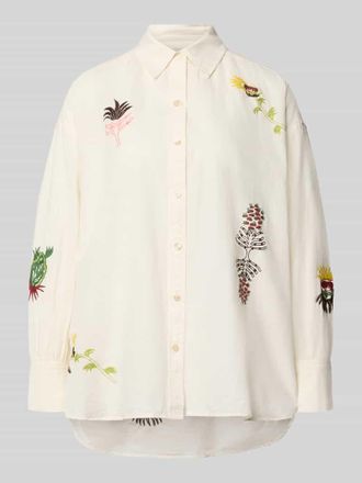 Scotch & Soda Relaxed Fit Bluse mit Stitchings in Offwhite, Gr&ouml;&szlig;e 34
