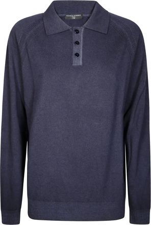 Daniele Fiesoli raglan-sleee polo shirt - Blue