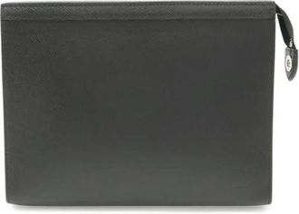 Louis Vuitton Pre-owned Taiga Pochette - unisex - Vintage Clutch - Zwart - ONE Size - Vintage