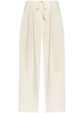 Theory pleated crepe trousers - White