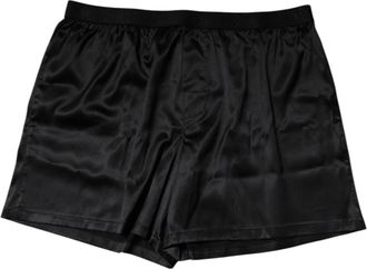 Dolce & Gabbana Black Silk Regular Men Boxer Shorts Mens Underwear