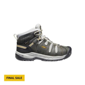 Keen Womens Flint Ii Mid-Cut Steel Toe Waterproof Hiking Boots In Magnet/vapor