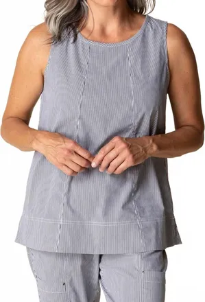Habitat Cool Tech Seaside Striped Tank In Navy/white