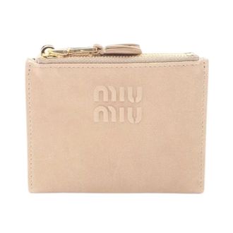 Miu Miu Pre-owned Wallets, female, Beige, Size: ONE SIZE Pre-owned Nappa Aviator Leather Wallet