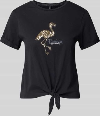 Only Regular Fit T-Shirt aus reiner Baumwolle Modell DORA LIFE in Black, Gr&ouml;&szlig;e XL