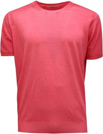 KANGRA Vintage Effect Trui Gemaakt in Itali&euml; - Heren - T-shirts - Roze - L - Tops