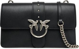 Pinko Love Bag One - Dames - Schoudertassen - Zwart - ONE Size - Katoen - Tassen