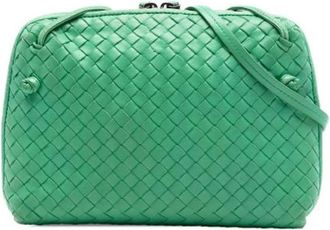 Bottega Veneta Pre-owned Cross Body Bags, female, Green, Size: ONE SIZE Pre-owned Nodini Crossbody Bag