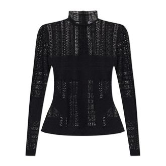 Alexander McQueen Kantenhuis met een kenmerkend schedelmotief - Dames - Blouses & Shirts - Zwart - Maat: M Viscose