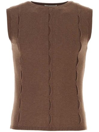 Gimaguas Forat tank top - men - Polyester/EcoVero Viscose (LENZING) - S - Brown