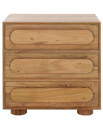 Safavieh Couture Lesliette 3 Drawer Wood Nightstand