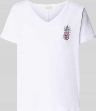 Milano Milano Italy Relaxed Fit T-Shirt aus reiner Baumwolle in Weiss, Größe XS