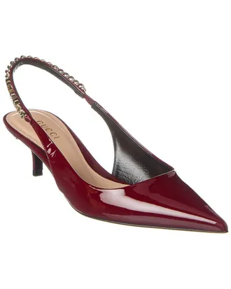 Gucci Signoria Patent Slingback Pump