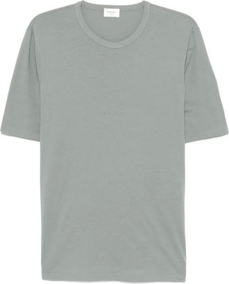 Saint Laurent T-shirt met geborduurd logo - Grijs