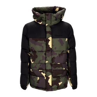 PROPAGANDA Camo Puffer Down Jas Rits Capuchon - Heren - Winterjassen - Veelkleurig - M - Polyester - Jassen