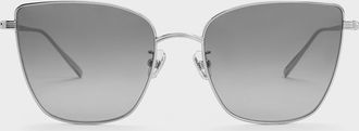 Charles & Keith Livonia Crystal Square Sunglasses
