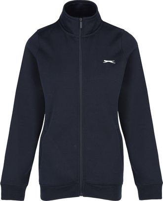 Slazenger Womens Fitted Full Zip Through Jacket Outerwear Top Navy L