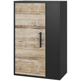 Vicco Estanter&iacute;a De Pared Berno, Roble Negro/arena, 50.1 X 78.4 Cm Con 2 Compartimentos, Vicco