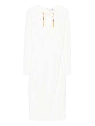 Elisabetta Franchi Abito con scollo a V - Bianco