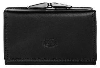 Pik&eacute; Geldb&ouml;rse PIK&Eacute;, Damen, schwarz, Leder, leicht gl&auml;nzend, unifarben, Kleinlederwaren Geldb&ouml;rse, echt Leder