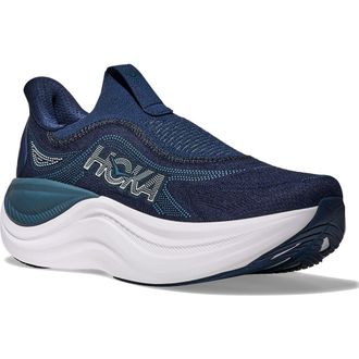 Hoka One One Skyward Laceless Recovery Sneaker in Varsity Navy /White at Nordstrom, Size 14