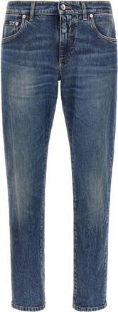 Dolce & Gabbana Blue Slim Mid Rise Jeans