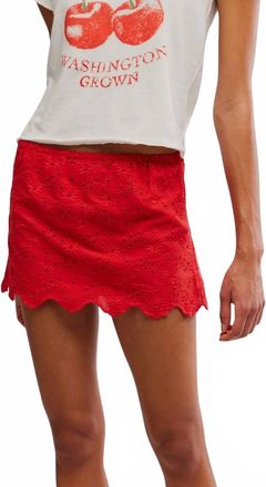 Free People Eyes On You Skorts In High Risk Red