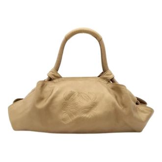 Loewe Pre-owned Handbag - Dames - Vintage Handtas - Beige - ONE Size - Leer - Vintage