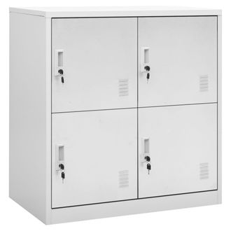 Berkfield Home Locker Cabinet Light Grey 90x45x92.5 cm Steel