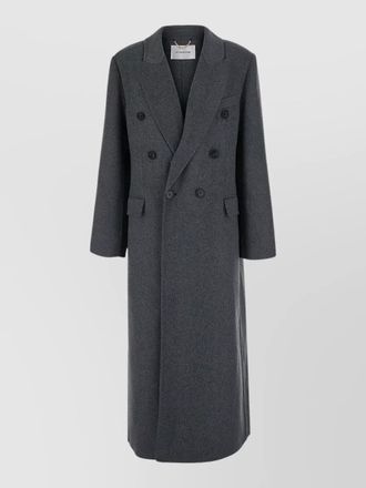 Victoria Beckham long coat double face button lapel belt