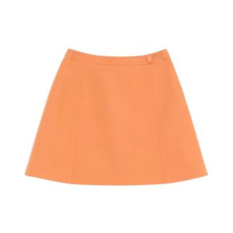 Valentino Garavani Midi Skirt - female - Valentino Garavani - Short Skirts - Orange - 2XS - Skirts