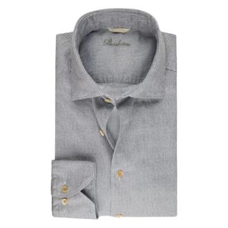 Stenstr&ouml;ms Casual Fitted Body Shirt met Lange Mouwen - Heren - Casual Overhemden - Grijs - M - Katoen - Overhemden