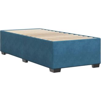 vidaXL Estructura De Cama De Terciopelo Azul 90x190 Cm Vidaxl