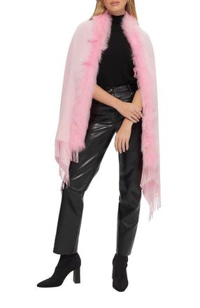 Gorski Cashmere Stole With Trim in Light Pink at Nordstrom